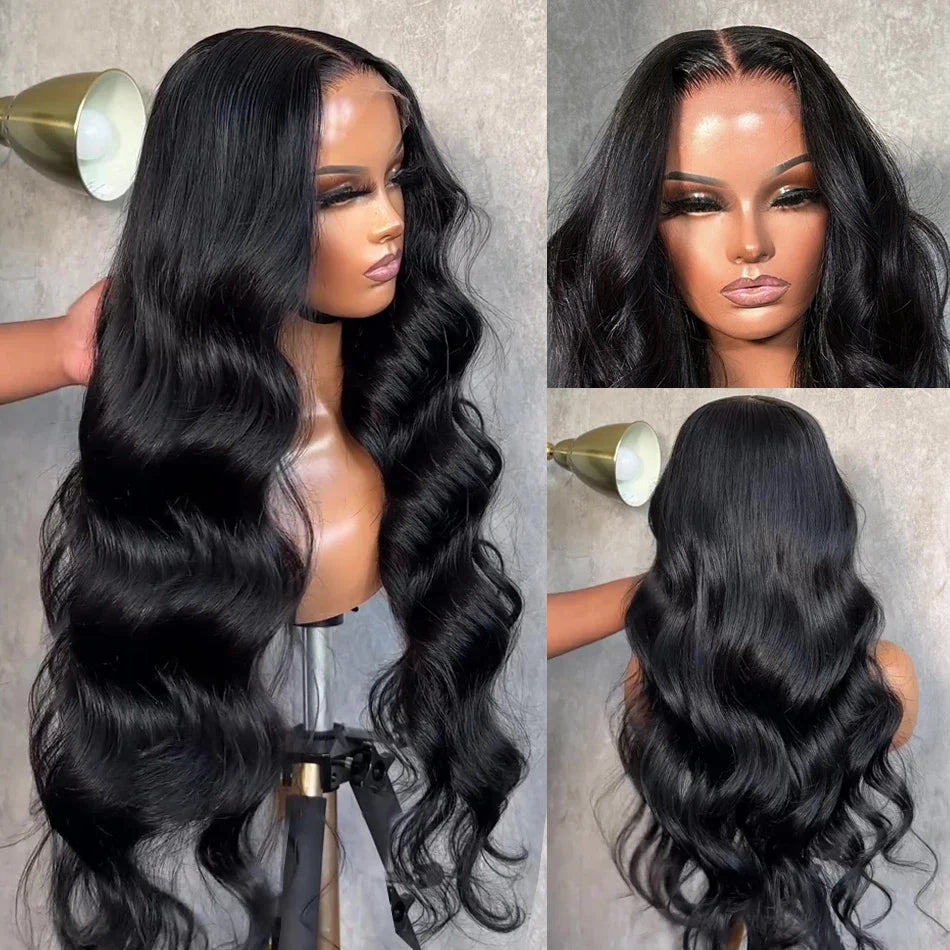 Body Wave Brazilian Wigs Lace Front Human Hair Wigs HD Transparent virgin 13X4 Frontal  Pre 200 Density Pre Plucked For Women