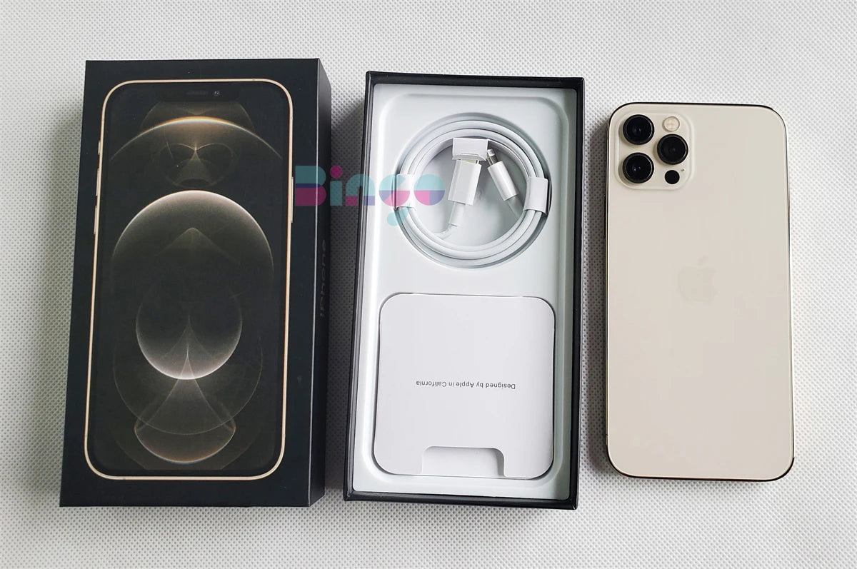 iPhone 12 Pro Max A2342 128GB 256/512GB 6GB RAM 5G 12MP A14 IOS 6.7" Super Retina XDR OLED Face ID NFC eSim Genuine Mobile Phone