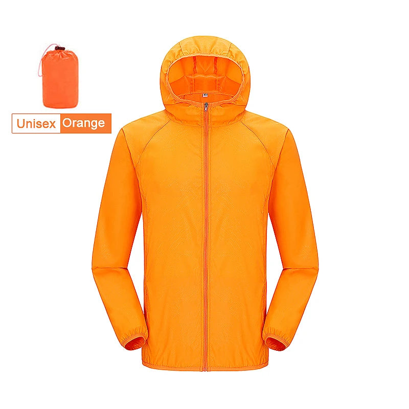 JNLN Unisex Hiking Jacket Men Women Waterproof Quick Dry Camping Windbreaker Outdoor Trekking Fishing Rain Coat Anti UV Clothes