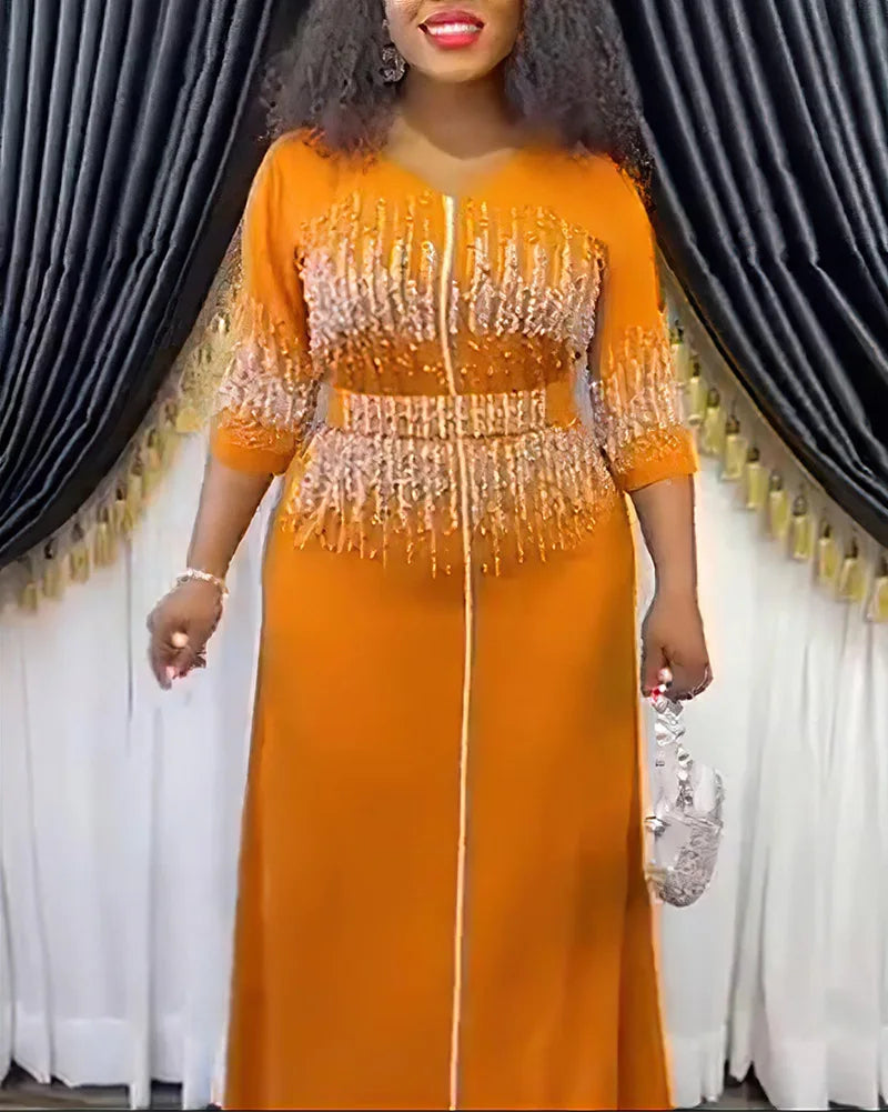 African Evening Dresses for Women Elegant Dashiki Ankara Outfits Gown Plus Size Turkey Wedding Party Long Maxi Dress 2023 New
