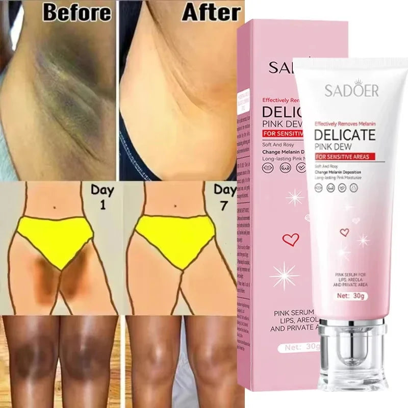 Body Whitening Cream Arms Thighs Underarm Knees Whitening Essence Cream Brighten Moisturizing Body Korean Skin Care Products