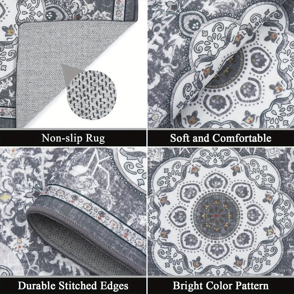 3 pcs set floor mat Bohemian style rugs kitchen carpet Non-slip comfortable washable kitchen decoration office bedroom corridor