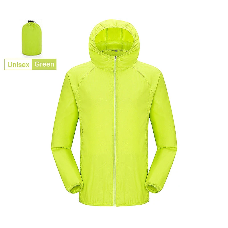 JNLN Unisex Hiking Jacket Men Women Waterproof Quick Dry Camping Windbreaker Outdoor Trekking Fishing Rain Coat Anti UV Clothes
