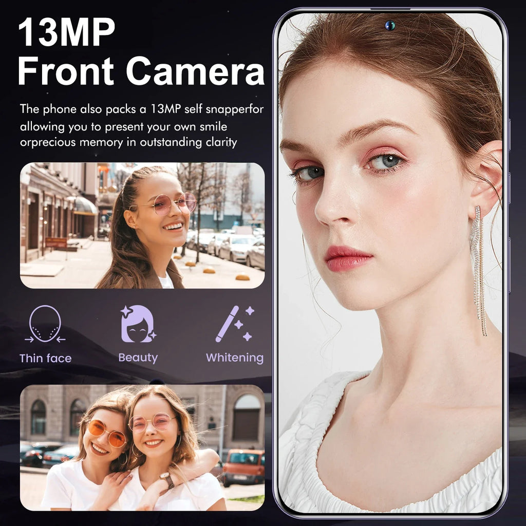 S24 Pro,Smartphone Android,6.8 inch,4GB RAM+128GB ROM,5000mAh,13+24MP,Mobile phone,Google Play,Dual SIM,Cellphones