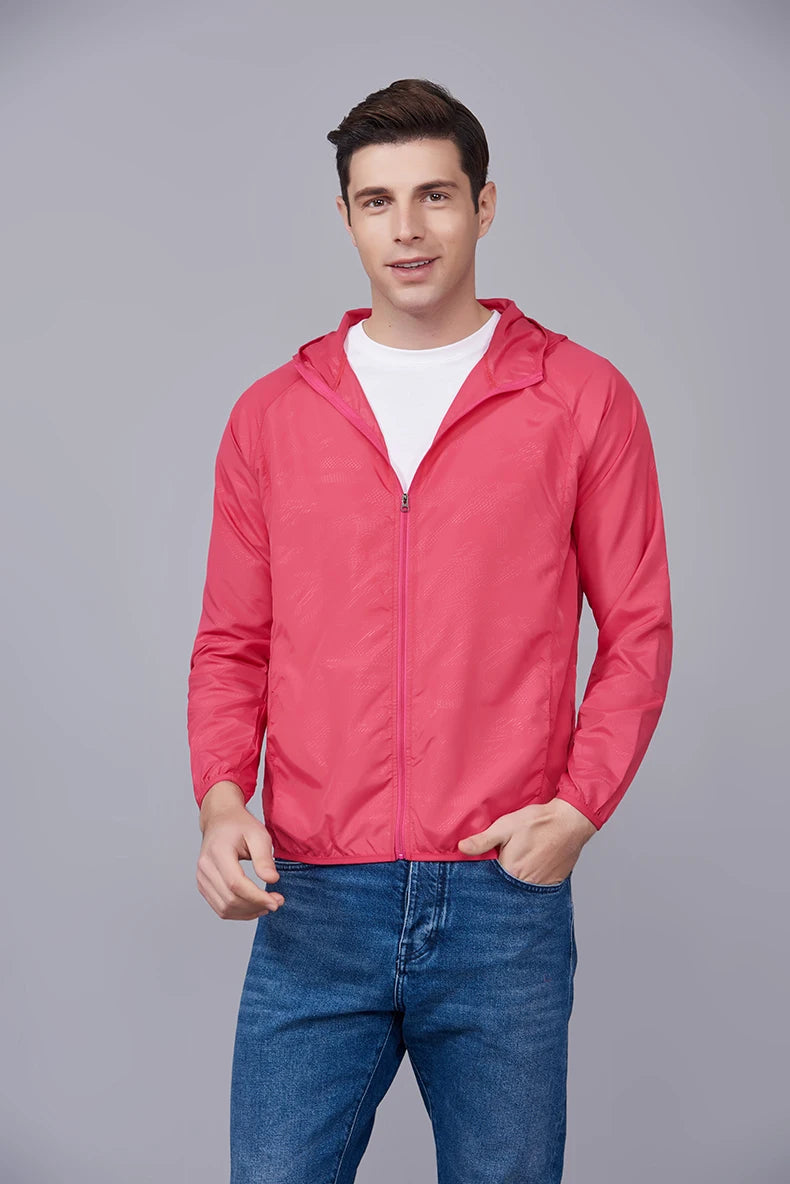 JNLN Unisex Hiking Jacket Men Women Waterproof Quick Dry Camping Windbreaker Outdoor Trekking Fishing Rain Coat Anti UV Clothes