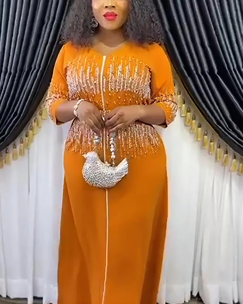 African Evening Dresses for Women Elegant Dashiki Ankara Outfits Gown Plus Size Turkey Wedding Party Long Maxi Dress 2023 New