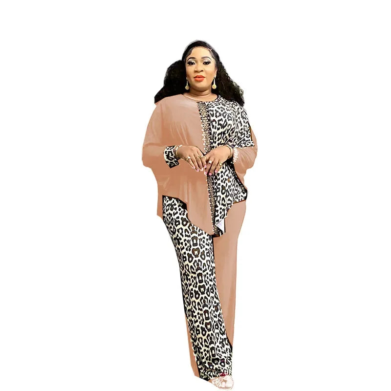 2 Piece Women Sets Dashiki African New Arrival Spring Autumn Matching Sets Two Pieces Sets Top Pants Suits Outfits Clothing