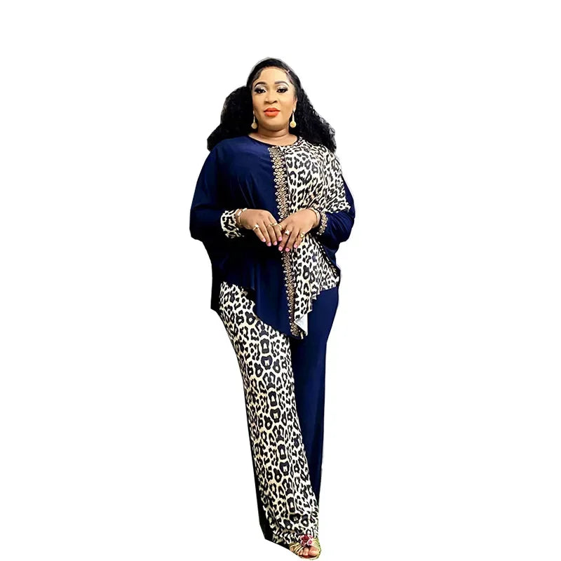 2 Piece Women Sets Dashiki African New Arrival Spring Autumn Matching Sets Two Pieces Sets Top Pants Suits Outfits Clothing