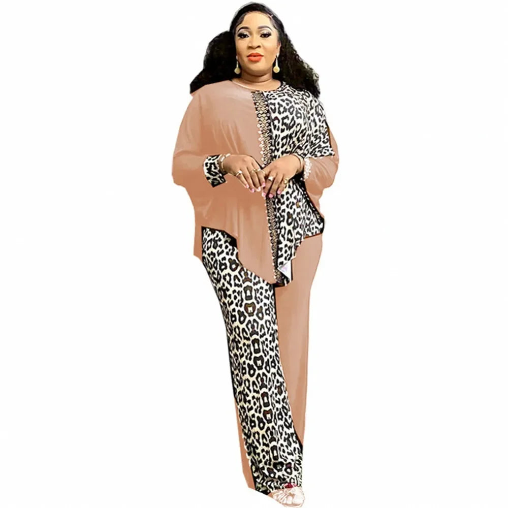 2 Piece Women Sets Dashiki African New Arrival Spring Autumn Matching Sets Two Pieces Sets Top Pants Suits Outfits Clothing