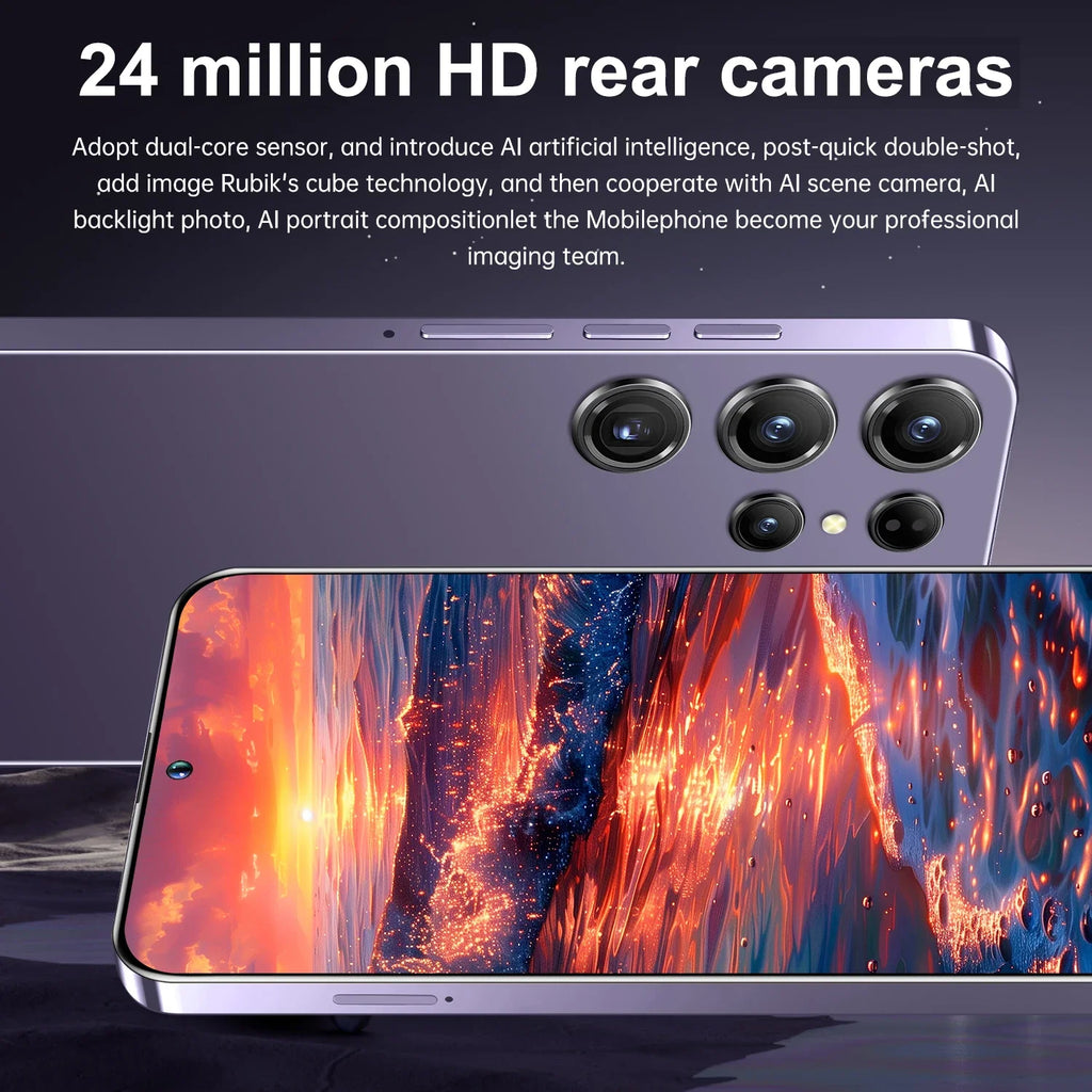 S24 Pro,Smartphone Android,6.8 inch,4GB RAM+128GB ROM,5000mAh,13+24MP,Mobile phone,Google Play,Dual SIM,Cellphones