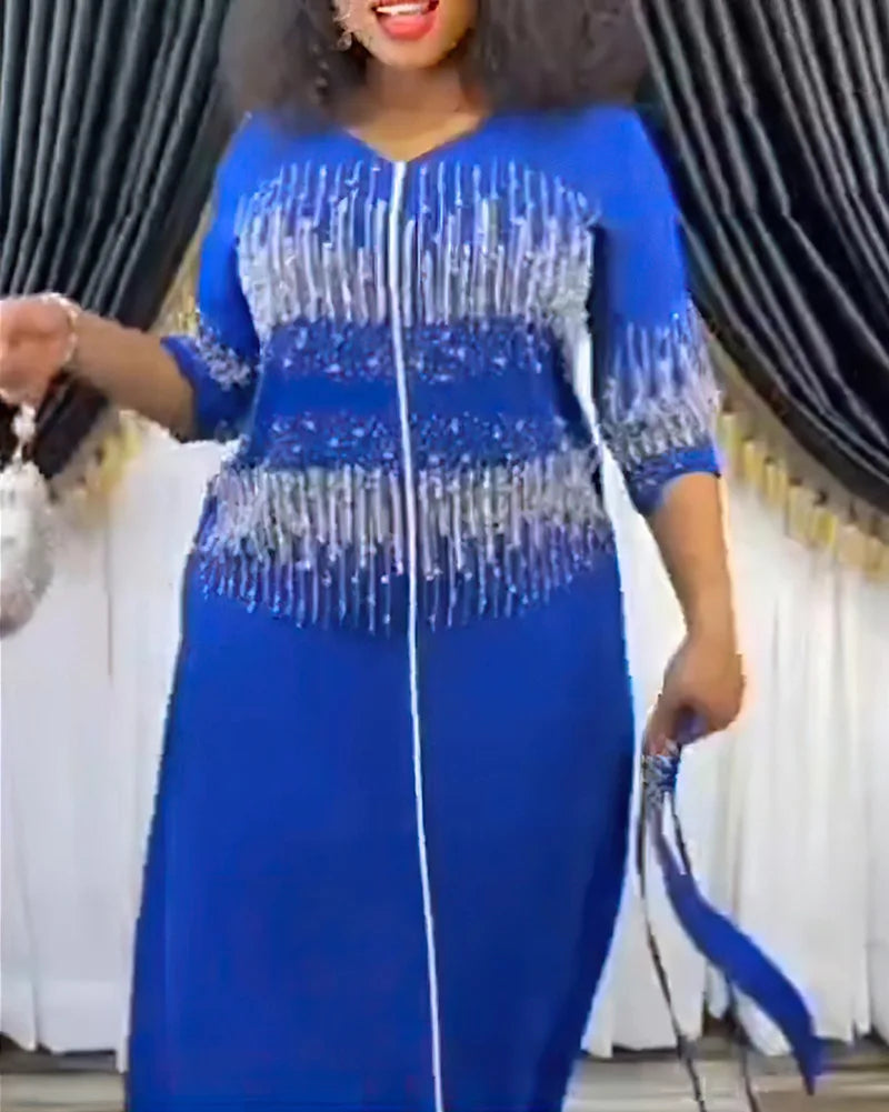 African Evening Dresses for Women Elegant Dashiki Ankara Outfits Gown Plus Size Turkey Wedding Party Long Maxi Dress 2023 New