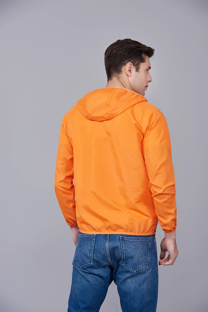 JNLN Unisex Hiking Jacket Men Women Waterproof Quick Dry Camping Windbreaker Outdoor Trekking Fishing Rain Coat Anti UV Clothes