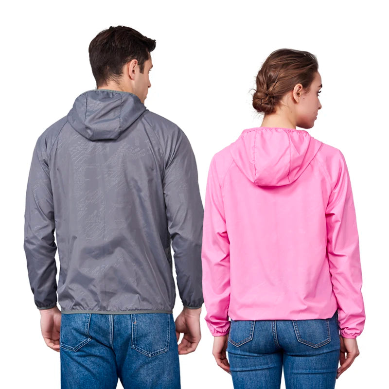 JNLN Unisex Hiking Jacket Men Women Waterproof Quick Dry Camping Windbreaker Outdoor Trekking Fishing Rain Coat Anti UV Clothes